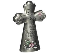 Precious Moments, Religious Gifts, “Do All Things With Love”, Mini Tabletop Cross, Zinc Alloy, #163421, Multicolor