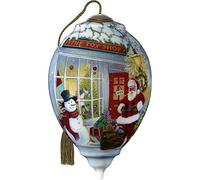 Precious Moments Santa Outside Toy Show Ornament, Multi
