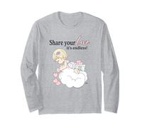 Precious Moments Share Your Love Cute Heart Mail Cartoon Long Sleeve T-Shirt