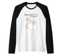 Precious Moments Share Your Love Cute Heart Mail Cartoon Raglan Baseball Tee
