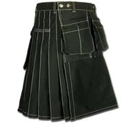 Precious Moon Black Work Wear Utility Kilt for Working Men (34)