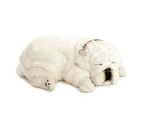 Precious Petzzz - White Bulldog Breathing Stuffed Animal