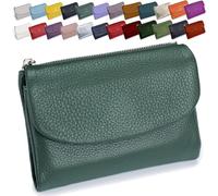 Precious Unisex Pebble Leather Wallet, Precious Leather Wallet, Short Genuine Leathers Coin Card Holder, Small Bifold Wallets with Card Holder & Coin Purse (#6)