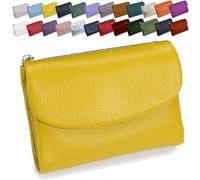 Precious Unisex Pebble Leather Wallet, Precious Leather Wallet, Short Genuine Leathers Coin Card Holder, Small Bifold Wallets with Card Holder & Coin Purse (#9)