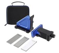 PRECIPATE Rolling Knife Sharpener Kit, Kitchen Knives Sharpener with Adjustable Height, 3-Stage Sharpening, Removeable Diamond Plates, with Travel Protable Case for Any Knife