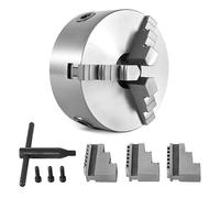 Precise 3 Jaw Self Centering Metal Turning Sticks 5 Inch Diameter Turning Sticks Iron Constructions for Metal Turner Metal Lathe Chuck