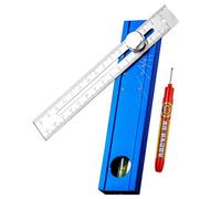 Precise Angled Ruler with Aluminum Alloy Build Featuring Rotating Control Knob for and High Visibility Bubble Levels Stability Bubble Tool