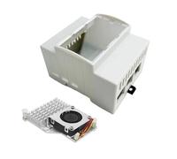 Precise Coverage Optional Active Fan for RPI5 Board DIN Rail Housing Large Interior Clear Top Efficient Cooling Enhance the Stability and Durability of Your Device