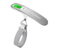 Precise Digital Luggage Scale with 110lb/50Kg Capacity Portable Suitcase Weighing Scales, Accurate Scales for Suitcases, Heavy Duty Weighing Scales for Luggage, Travel Accessories (Silver White)
