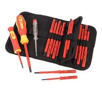 Precise Engineered Draper SX-05776 Expert 18 Piece VDE Insulated Interchangeable Blade Screwdriver Set Phillips/Pozi/Slotted/Torx [Multi Set] - w/3yr Rescu3® Warranty