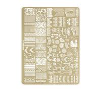 Precise Engraved Nails Art Plate Stainless Steel Butterfly Template Images Plate for Long Lasting Use in Salons Or Home Butterfly Flower Nail Template