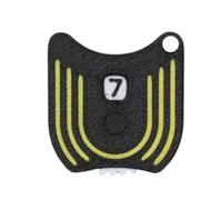 Precise golf shot counter with mechanical scoring system, lightweight and compact for easy carrying and on course use (black)