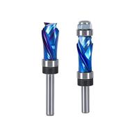 Precise Ground Helical Flute Trimming Bit 1/4In Shank With Corrosions Resistant Coating Suitable For Wood And Composite Trimming And Slotting Router Bit