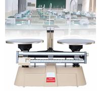 Precise Mechanical Scales, Laboratory Analysis Double Pan Balance with Zero Adjustment Knob, Weighing Range 0.1g-2000g, Stainless Steel Beam for Chemical, Physics