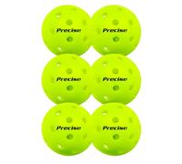 PRECISE Pickleball Balls - Outdoor A 40 Model with 40 Holes - USAPA Approved - Durable Flight Design - Pack of 6 - Green