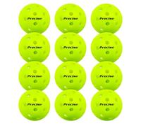 PRECISE Pickleball Balls - Outdoor A 40 Model with 40 Holes - USAPA Approved - Durable Flight Design - Pack of 12 - Green