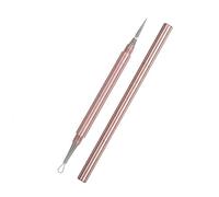 Precise Pimple Needle for Gentle Cleansing, Blackhead Remover Set Against Milia, Professional Stainless Steel Comedone Squeezer, High-Quality Pimple Remover Tool for the Face, Rose Gold Design