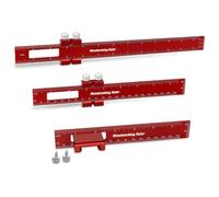 Precise Sliding Structure, Metal Screws, Laser Etched, Dual Scale, Aluminum Alloy T-Square Ruler Set For Woodworking, Adjustable Measuring Tool 3 Pieces 7/9/13 Inch