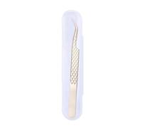 Precise Stainless Steel Eyelash Tweezers with Textured Anti-Slip Grip for Professional Accuracy Ergonomic Grip Stainless Steel Eyelash Tweezers with Slip Handle