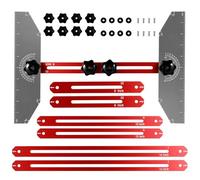 Precise Stair Measuring Tool, 8In to 60In Aluminum Tread Template and Gauge with Angle Layout for Risers, Cabinets, Floors (Set A)