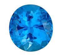 Precise Traders 8.25 Ratti Blue Topaz (7.5 carats) Original stone certified by GLI Neel Pukhraj precious stone unheated and unworked for astrological purposes, crystal, topaz, Crystal, Topaz,