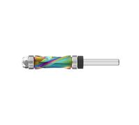 Precise Trim Router Bit With Seven Tone Oxidation Proof Coating 1/4 Shank Double Bearing Structure Stable Wood Machining Reduction Trim Router Cutter