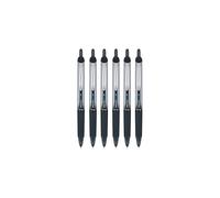 Precise V7 RT Retractable Rolling Ball Pens, Fine Point, Black Ink, 6 Pack