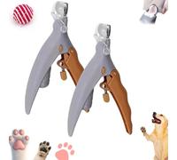 Preciseclip LED Magnifying Glass Pet Nail Trimmer, Preciseclip Pet Toe Nail Trimmer for Cats & Dogs, Pawthentic Grade Half-Moon Blade Nail Clippers with LED Light (2PCS)