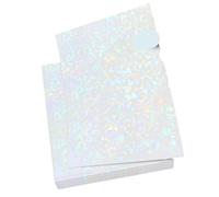 PrecisGear 10 Sheets A4 Glass Self Adhesive Laminating Sheets Holographic Film Paper Clear Overlay Compatible With Universal Fit Compatible with DIY Crafts Replacement