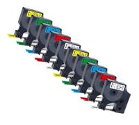 PrecisGear 10Pcs Compatible With D1 45013 45016 45018 12mm Black On White Label Tape Compatible with LabelManager 160 280 Printer Third Party Replacement(10PK 5Colors)