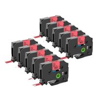 PrecisGear 10PCS Label Tape 12mm 231 Compatible With Label TZe-231 TZe-431 TZe-131 TZe-631 H110 D210 Compatible with 231(10PK Black on Red)