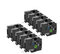 PrecisGear 10PCS Label Tape 12mm 231 Compatible With Label TZe-231 TZe-431 TZe-131 TZe-631 H110 D210 Compatible with 231(10PK White on Black)