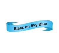 PrecisGear 12mm Satin Ribbon Tape Compatible With For RE34 RN34 R234 RW34 R231 PTH110(Black on Sky Blue)