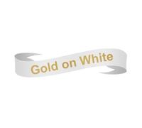PrecisGear 12mm Satin Ribbon Tape Compatible With For RE34 RN34 R234 RW34 R231 PTH110(Gold on White)