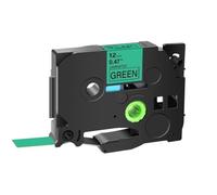 PrecisGear 1Pcs 6mm Label Maker Compatible with TZ TZE 131 231 431 531 631 731 Ribbon Third Party Replacement(Black on Green)