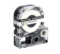 PrecisGear 1Pcs SS12KW Label Tape 6mm Compatible With LabelWorks LW-300 LW-400 Works With SS12KW 4WBN SS9KW SS6KW(Black on Pink)