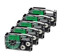 PrecisGear 3~5PK XR-12WE 6~12mm Label Tape Black On White XR12WE Ribbon Compatible With KL-120 KL-60 KL-820 Label(Black on Yellow)