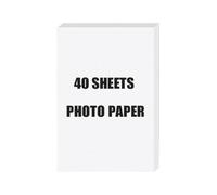 PrecisGear 4x6'' Photo Paper Compatible With Liene Amber M100 M200 Cartridge Refill CISS System Works With DHP512 513(40 Paper)