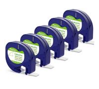 PrecisGear 5-20pcs Label Tape 91200 91330 White Paper 12mmx4m Compatible With LT-100H LT-100T 200B QX50 Label Printer Maker Third Party Accessory(5 Pack)