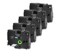 PrecisGear 5PK Stencil Non-Laminated Tape Black Compatible With STe 141 151 161 Works With PT-1500 PT-530 Label Printer(5Pcs 36mm)