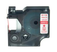 PrecisGear Black On White Label Tape 19mm Compatible With D1 45013 40913 43613 Label Maker(Red on Clear)