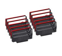 PrecisGear Compatible With Ink Print Ribbon 10/20Pcs For ERC30 ERC34 ERC38 TM-U220PD U230 U210A TM-U370 U300C M188B M188D(Red Black-10pcs)