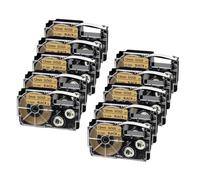 PrecisGear Label 6mm 9mm 12mm Black On White 3PK 6PK 10PK Compatible With XR6WE XR9WE XR12WE Label KL120 KL60 KL820 8K1927225B(Black on Gold)