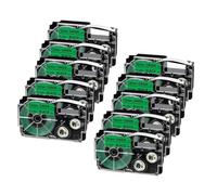 PrecisGear Label 6mm 9mm 12mm Black On White 3PK 6PK 10PK Compatible With XR6WE XR9WE XR12WE Label KL120 KL60 KL820 8K1927225B(Black on Green)