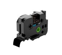 PrecisGear Mixed Colors Label Tape 18mmX8m Laminated White Compatible With PTE550W PTD600 PTP710BT(20pk Gold on Black)