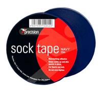 Precision 10 Pack - 19mm X 33M Navy Sock Tape - Football Shin Guard Pads Holder Tape