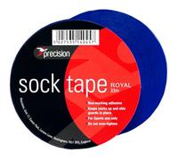 Precision 10 Pack - 19mm X 33M Royal Blue Sock Tape - Football Shin Guard Pads Holder Tape