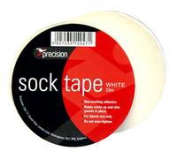 Precision 10 Pack - 19mm X 33M White Sock Tape - Football Shin Guard Pads Holder Tape