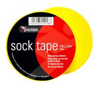 Precision 10 Pack - 19mm X 33M Yellow Sock Tape - Football Shin Guard Pads Holder Tape