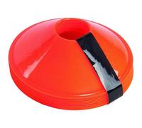 Precision 10 Pack 200mm Round Saucer Cone Marker Set Orange Flexible Pitch Court Training